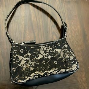 Black lace Nine West small handbag good condition